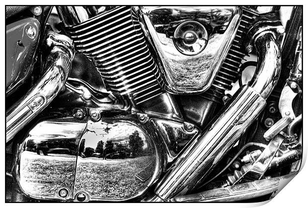 Chrome Horse Print by Mike Sherman Photog