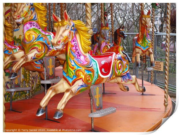 Merry Go Round Print by Terry Senior