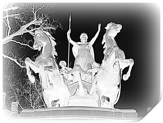 Boadicea and Her Daughters, Victoria Embankment, W Print by Terry Senior