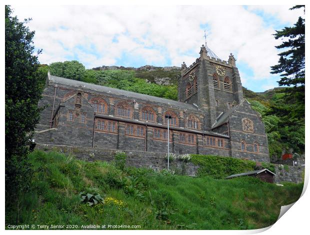 St John the Evangelist's Church Barmouth North Wales Print by Terry Senior