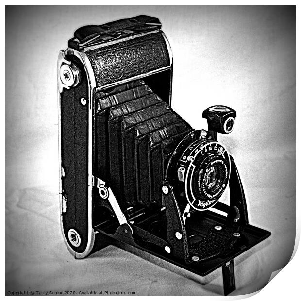 Voigtlander Vintage Film Camera in Black and White Print by Terry Senior