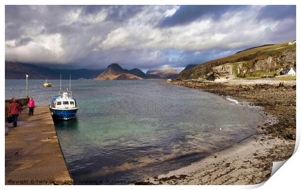 Boat Trip, Elgol to Loch Coruisk, Isle of Skye Print by Terry Senior