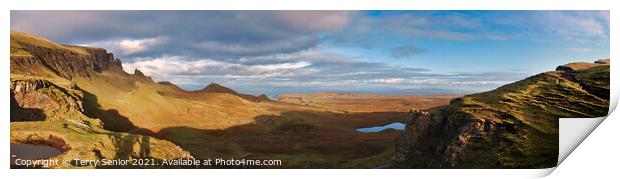 Panorama of Quiraing at the northern end of the Trotternish Ridge on the Isle of Skye. Print by Terry Senior