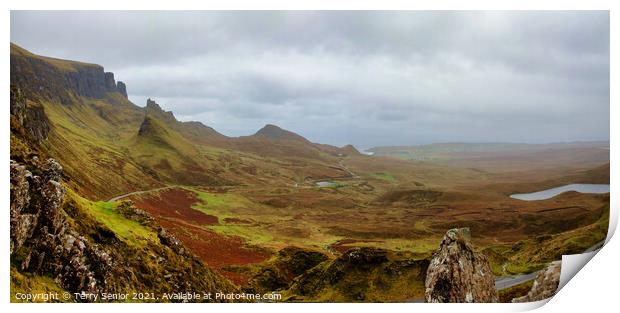 Quiraing sited at the northern most end of the Tro Print by Terry Senior