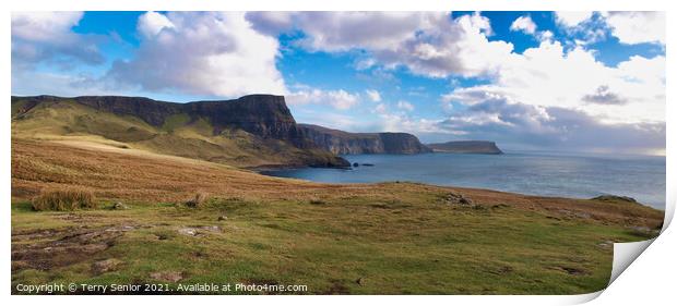 Neist Point, Moonen Bay, Isle of Skye Print by Terry Senior