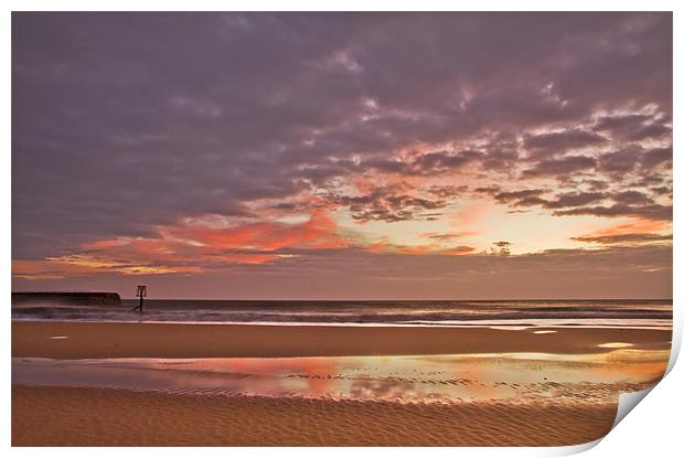 Gorleston Beach Sunrise Print by Paul Macro
