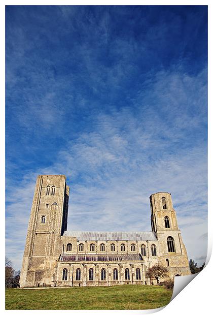 Wymondham Abbey with Big Sky Print by Paul Macro