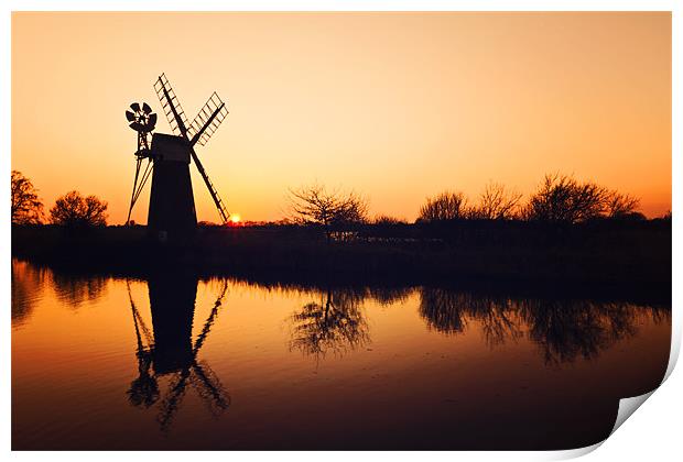 Reflecting Times on the Broads Print by Paul Macro