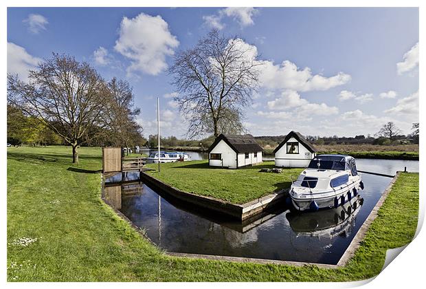 Coltishall Boat Houses Print by Paul Macro