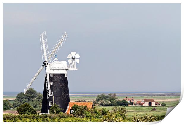 Tower Windmill Burnham Overy Print by Paul Macro