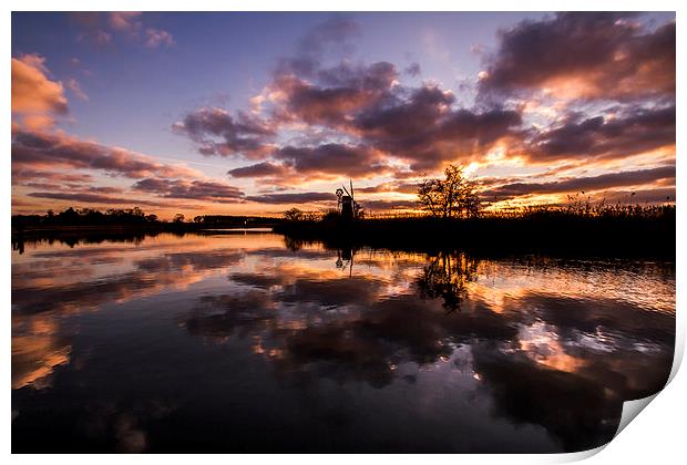 Sunset at How Hill Print by Paul Macro