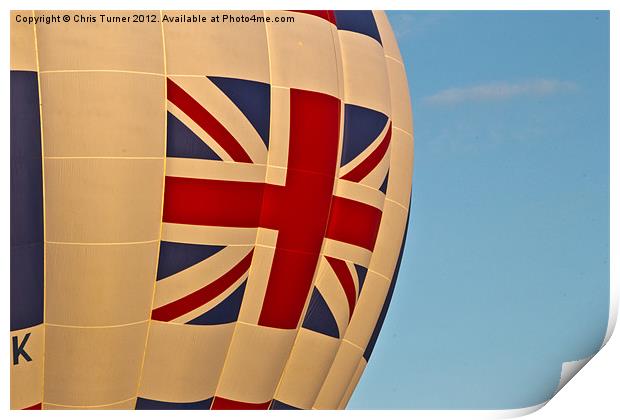 Great Britain Air Balloon Print by Chris Turner