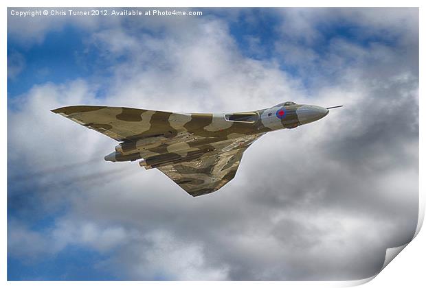 Avro Vulcan - XH558 Print by Chris Turner