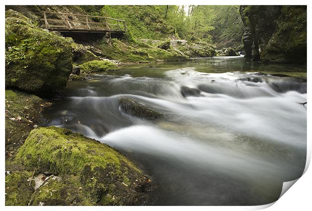 The Soteska Vintgar gorge Print by Ian Middleton