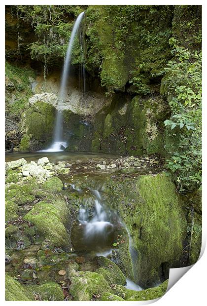 Mitovski waterfall Print by Ian Middleton