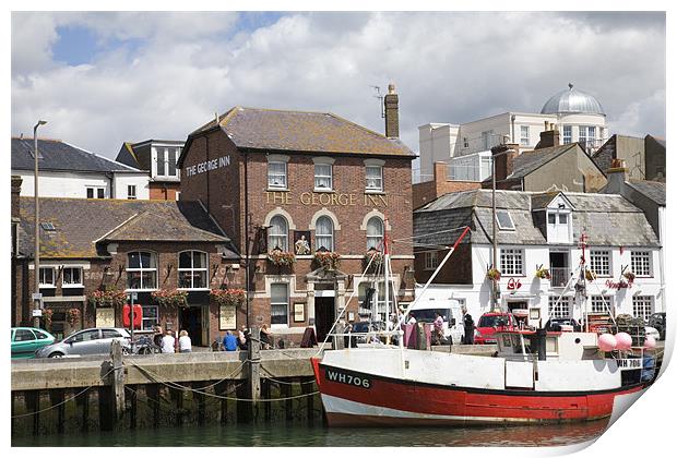 Weymouth harbour Print by Ian Middleton