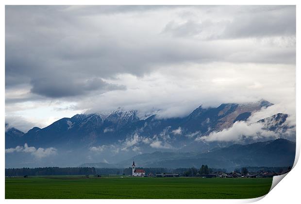 The Kamnik Alps after a storm Print by Ian Middleton