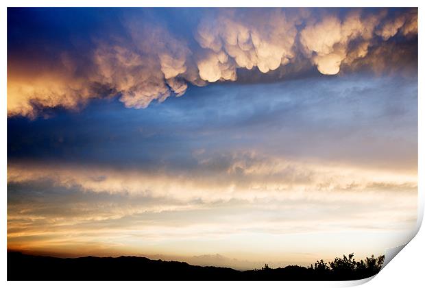 Cumulonimbus with Mammatus clouds Print by Ian Middleton