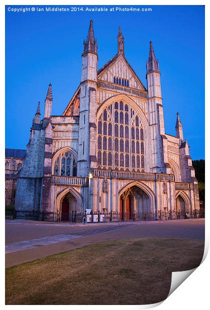 Winchester cathedral Print by Ian Middleton