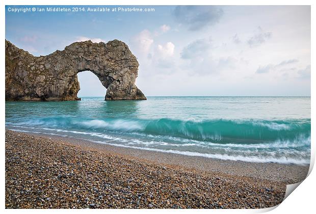 Afternoon at Durdle Door Print by Ian Middleton