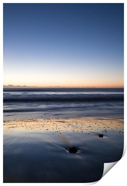 Ballynaclash beach at dawn, Blackwater, Wexford Print by Ian Middleton