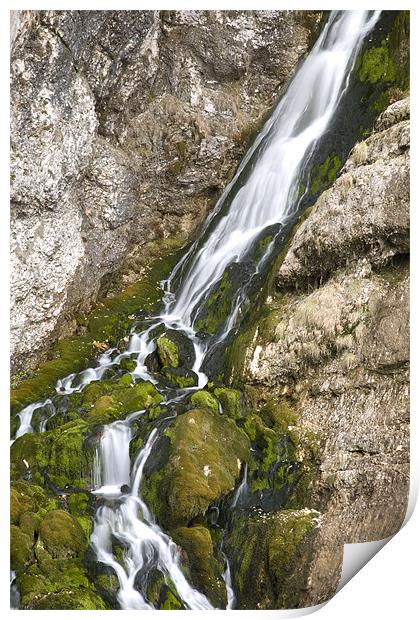 Savica Waterfall, Bohinj, Slovenia. Print by Ian Middleton