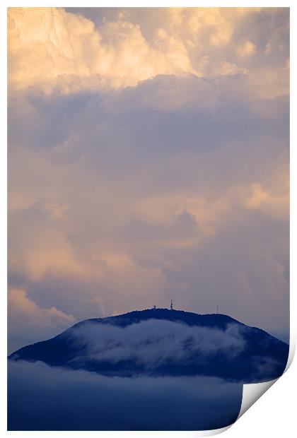 Storm clouds gather over Ljubljana, Slovenia Print by Ian Middleton