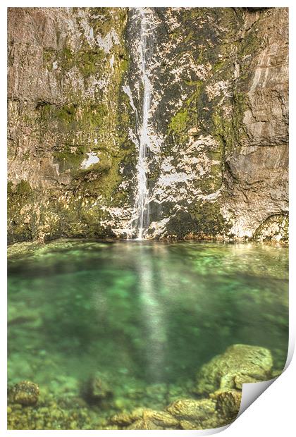 Savica Waterfall, Bohinj, Slovenia. Print by Ian Middleton