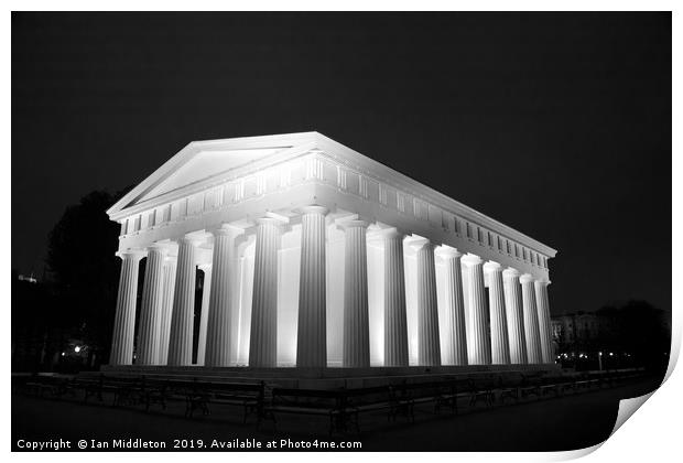 Theseus temple in vienna Print by Ian Middleton