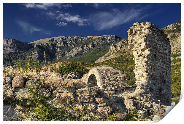 Fortress Funa ruins Print by Sergey Golotvin
