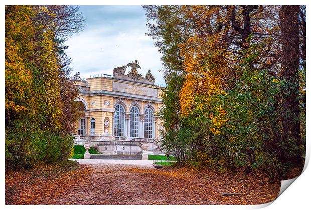 Gloriette in Schonbrunn park Print by Sergey Golotvin