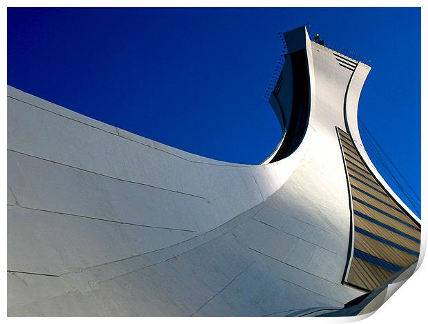 Montreal stadium Print by Jean-François Dupuis