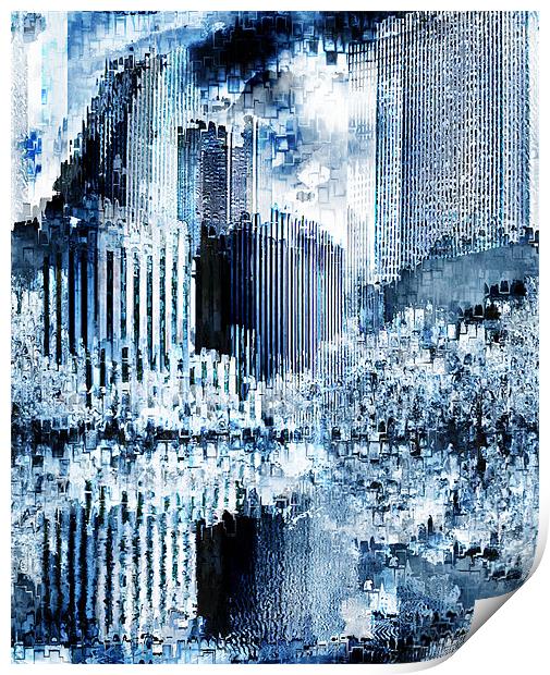 Abstraction city Print by Jean-François Dupuis