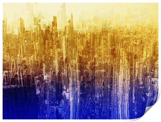 Abstraction city Print by Jean-François Dupuis