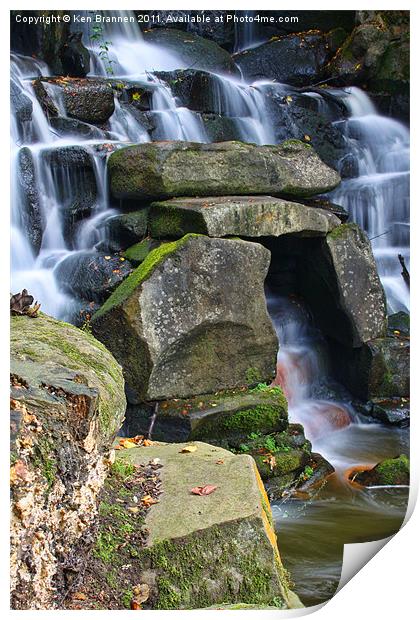 Waterfall 3 Print by Oxon Images