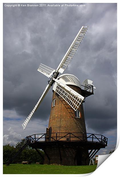 Wilton Windmill Print by Oxon Images