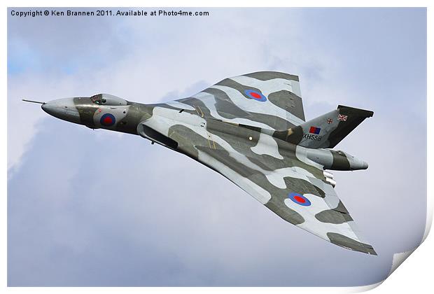 Avro Vulcan bomber XH558 at Abingdon Air Show Print by Oxon Images