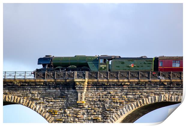 Flying Scotsman on Liskeard Viaduct Print by Oxon Images