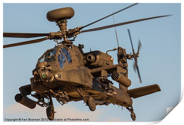 Dirty AH64 Apache 2 Print by Oxon Images