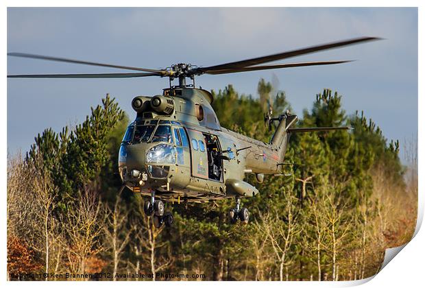 RAF Puma Helicopter Print by Oxon Images
