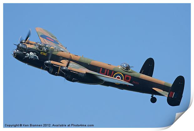 BBMF Lancaster Bomber at Duxford Print by Oxon Images