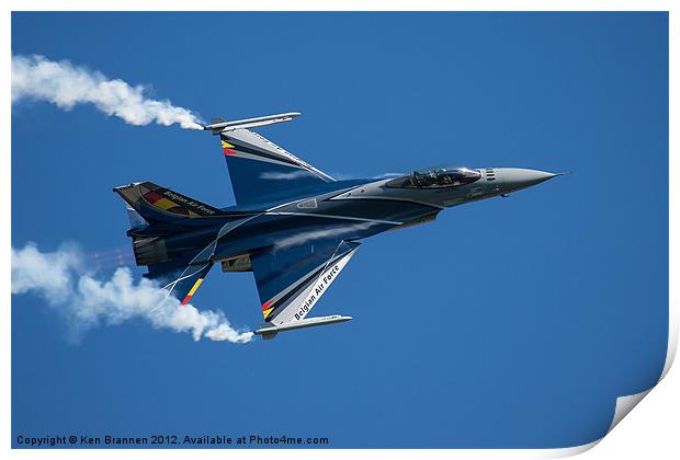 Belgian air force F16 Print by Oxon Images