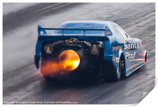 Fireforce jet funny car Print by Oxon Images
