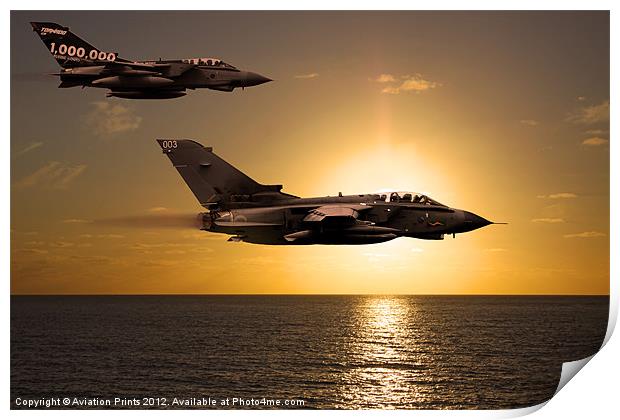 Sunset Sortie Tornado GR4 2 Print by Oxon Images