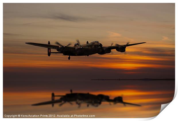 Lancaster Bomber Landfall Print by Oxon Images