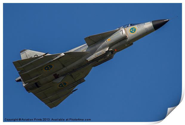 SAAB Viggen 2 Print by Oxon Images