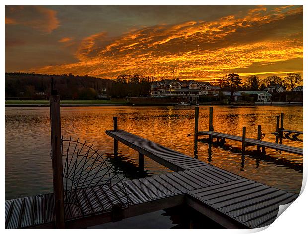 Henley Sunrise Print by Oxon Images