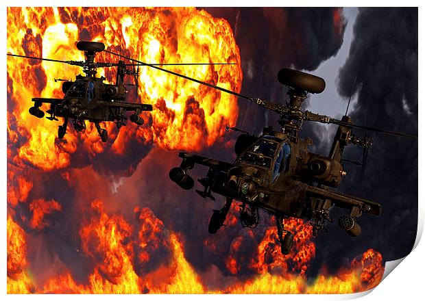 Apache firestorm Print by Oxon Images