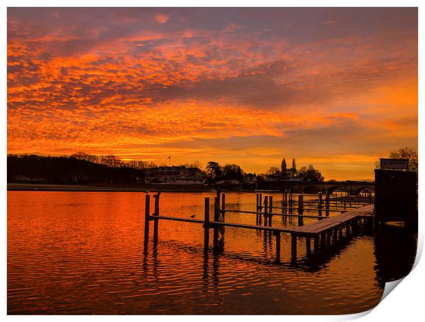 Henley sunrise 2 Print by Oxon Images