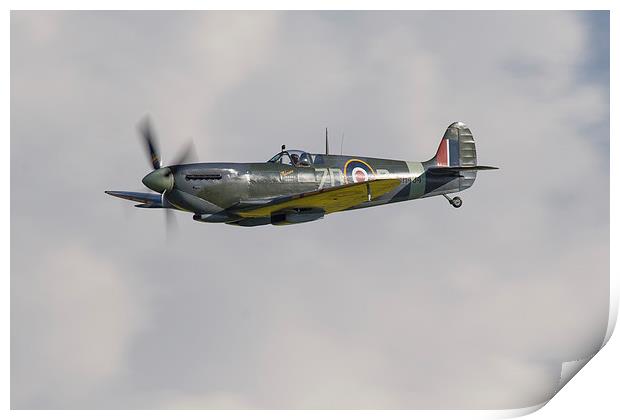 Spitfire MH434 flying Print by Oxon Images